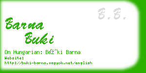 barna buki business card